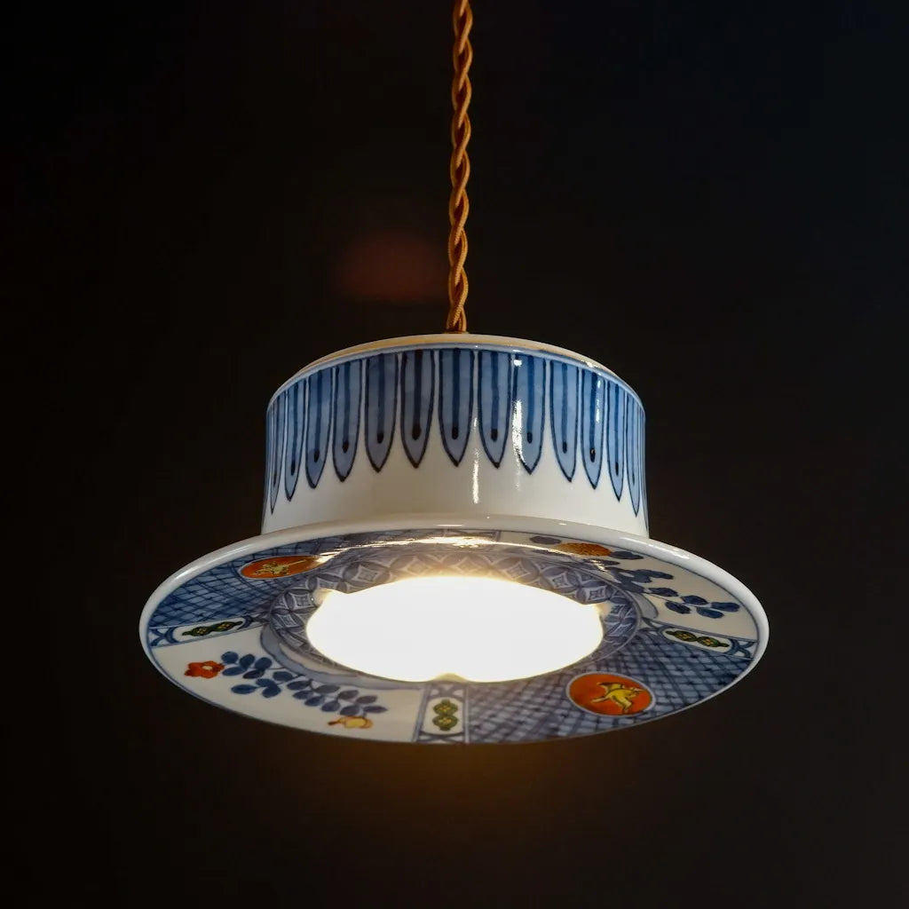 九谷焼｜九谷寿楽｜藍九谷｜ペンダントライト