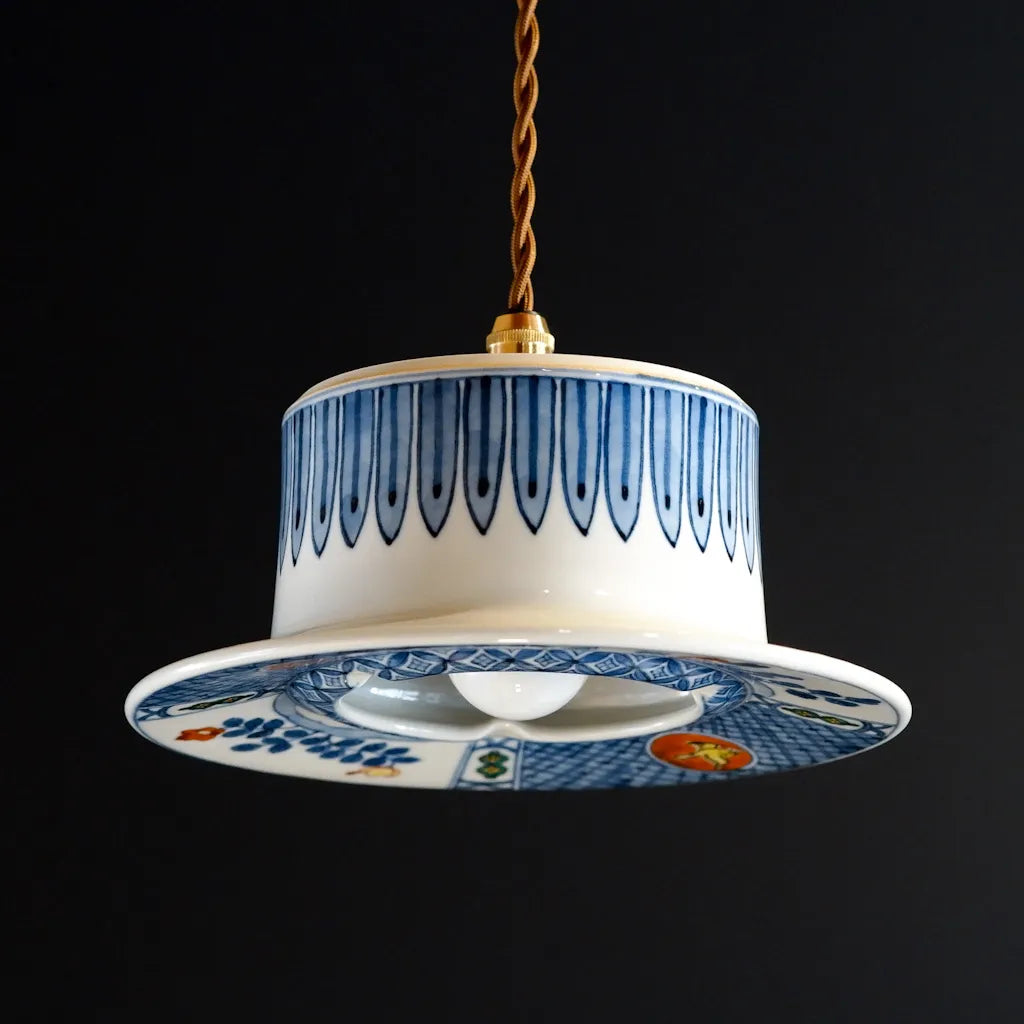 九谷焼｜九谷寿楽｜藍九谷｜ペンダントライト