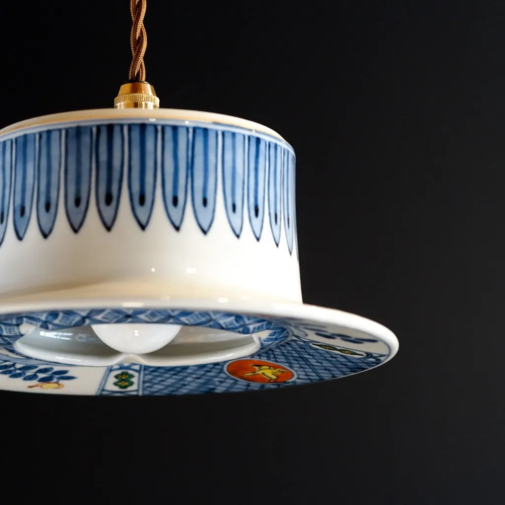九谷焼｜九谷寿楽｜藍九谷｜ペンダントライト