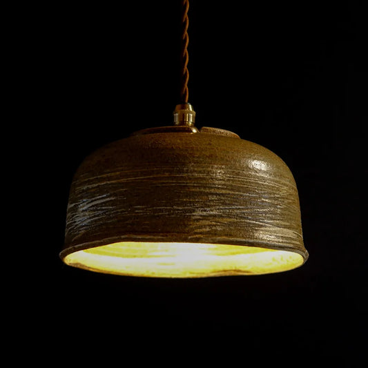 信楽焼?｜刷毛目｜鉢｜ペンダントライト