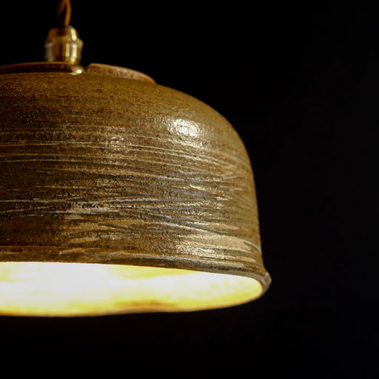 信楽焼?｜刷毛目｜鉢｜ペンダントライト