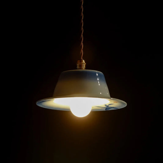 作地未詳｜染付｜草花｜ペンダントライト