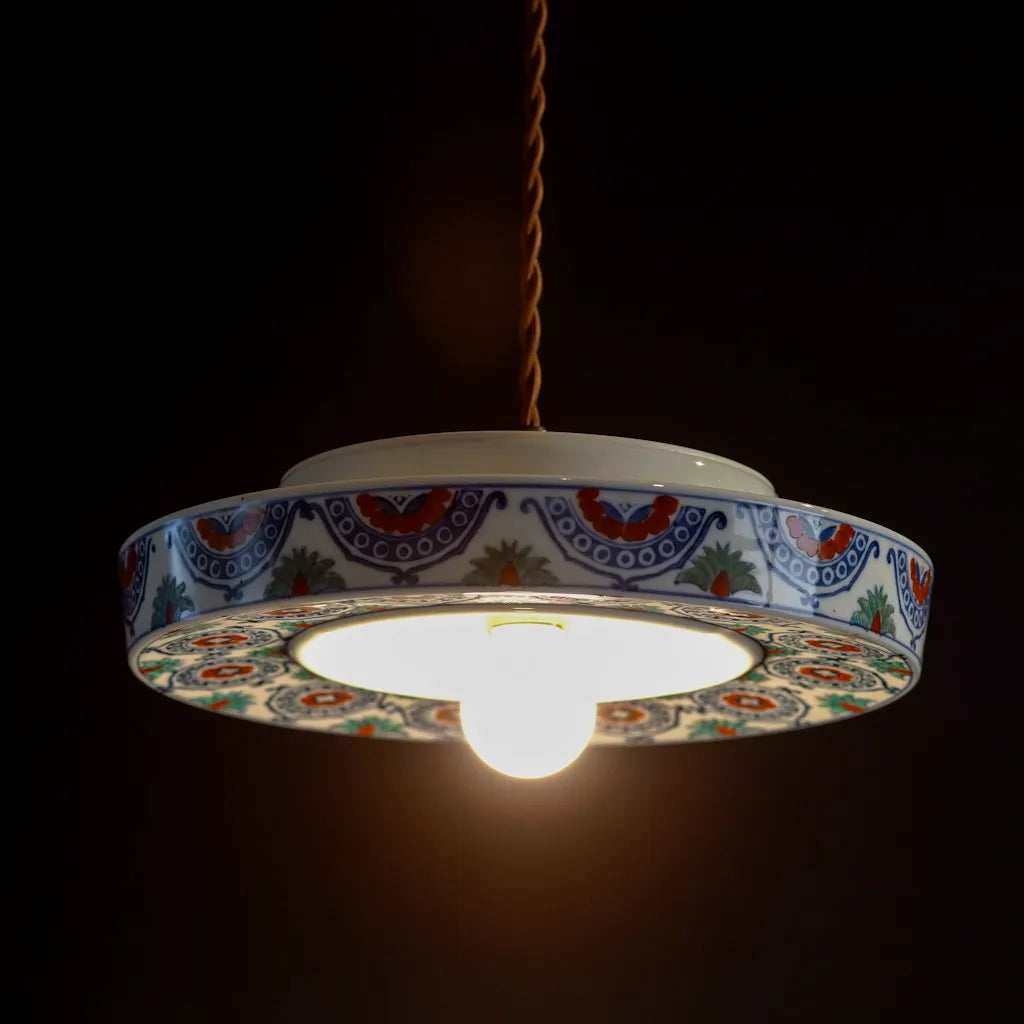 有田焼｜秀峰｜幾何学模様｜ペンダントライト