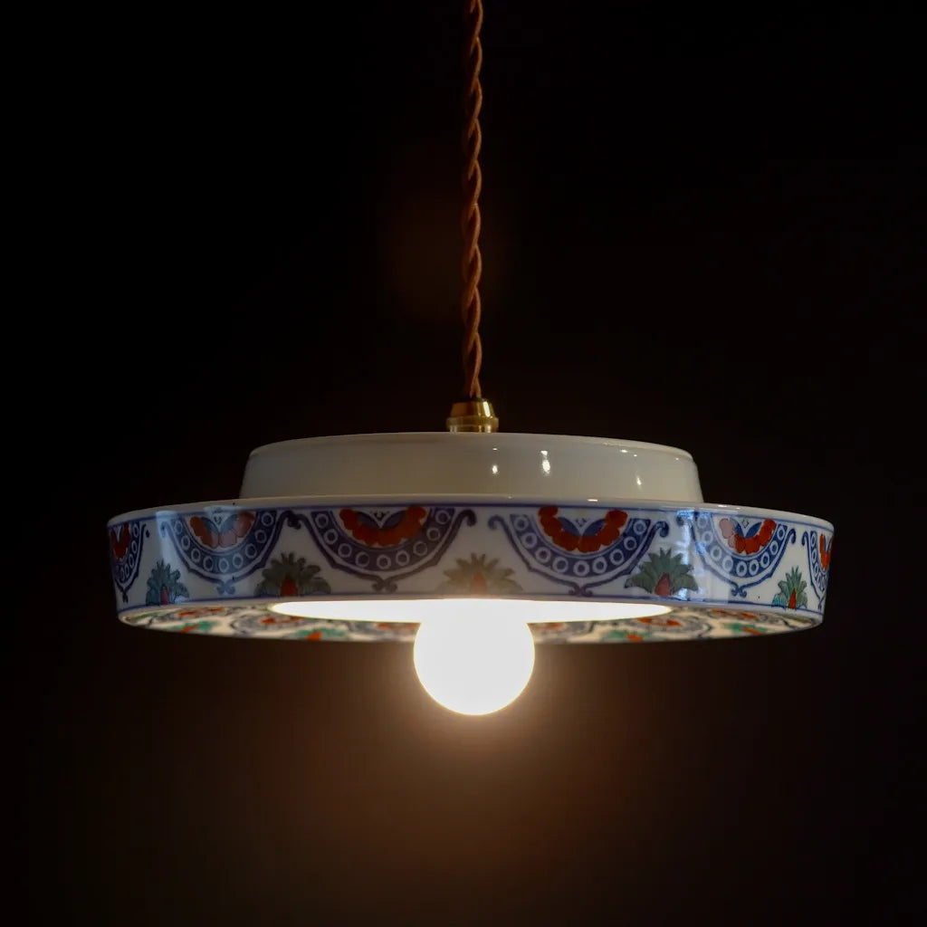 有田焼｜秀峰｜幾何学模様｜ペンダントライト