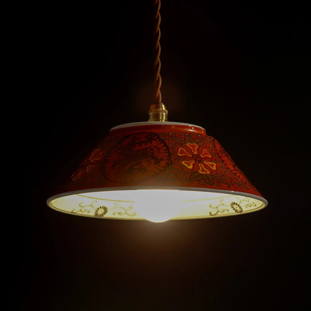 美濃焼｜丸忠陶器｜赤龍｜ペンダントライト