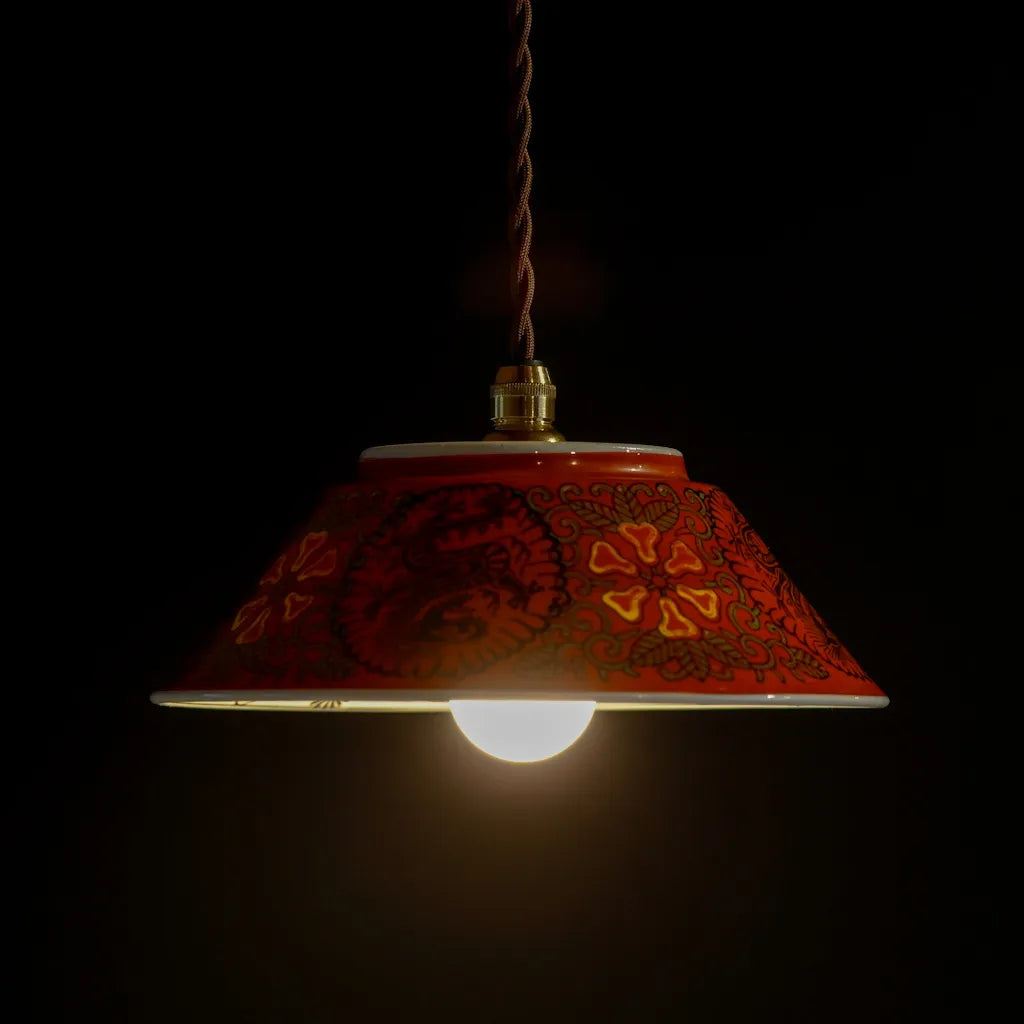 美濃焼｜丸忠陶器｜赤龍｜ペンダントライト