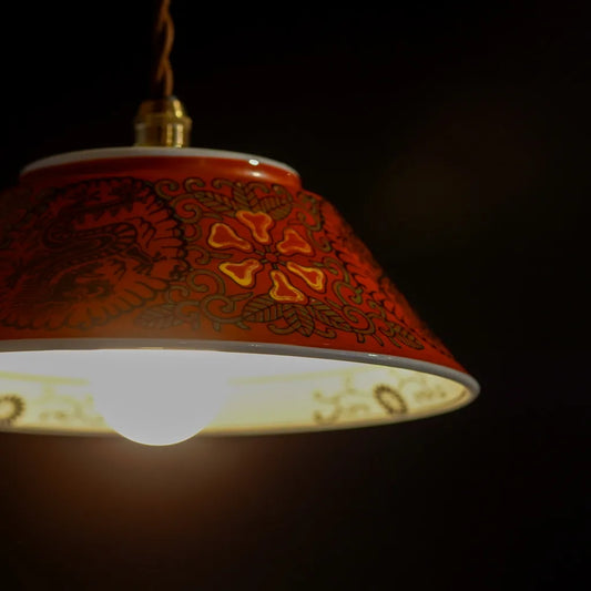 美濃焼｜丸忠陶器｜赤龍｜ペンダントライト