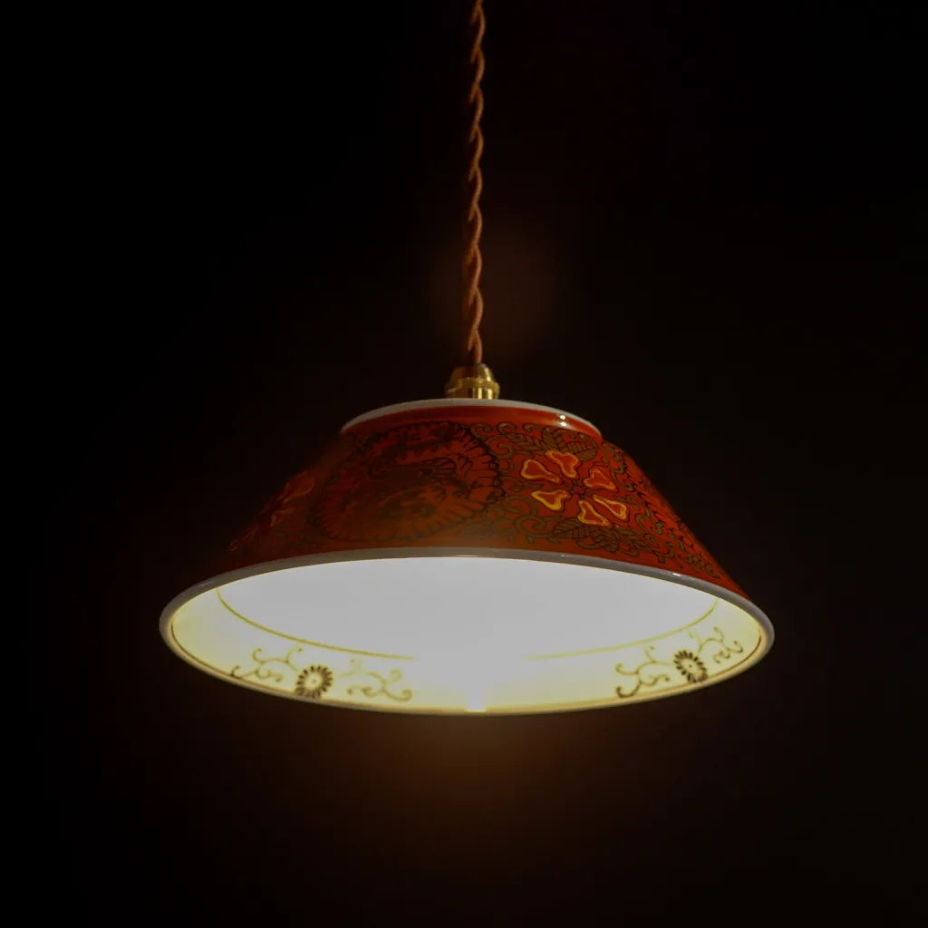 美濃焼｜丸忠陶器｜赤龍｜ペンダントライト