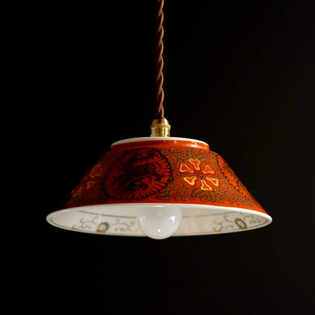 美濃焼｜丸忠陶器｜赤龍｜ペンダントライト