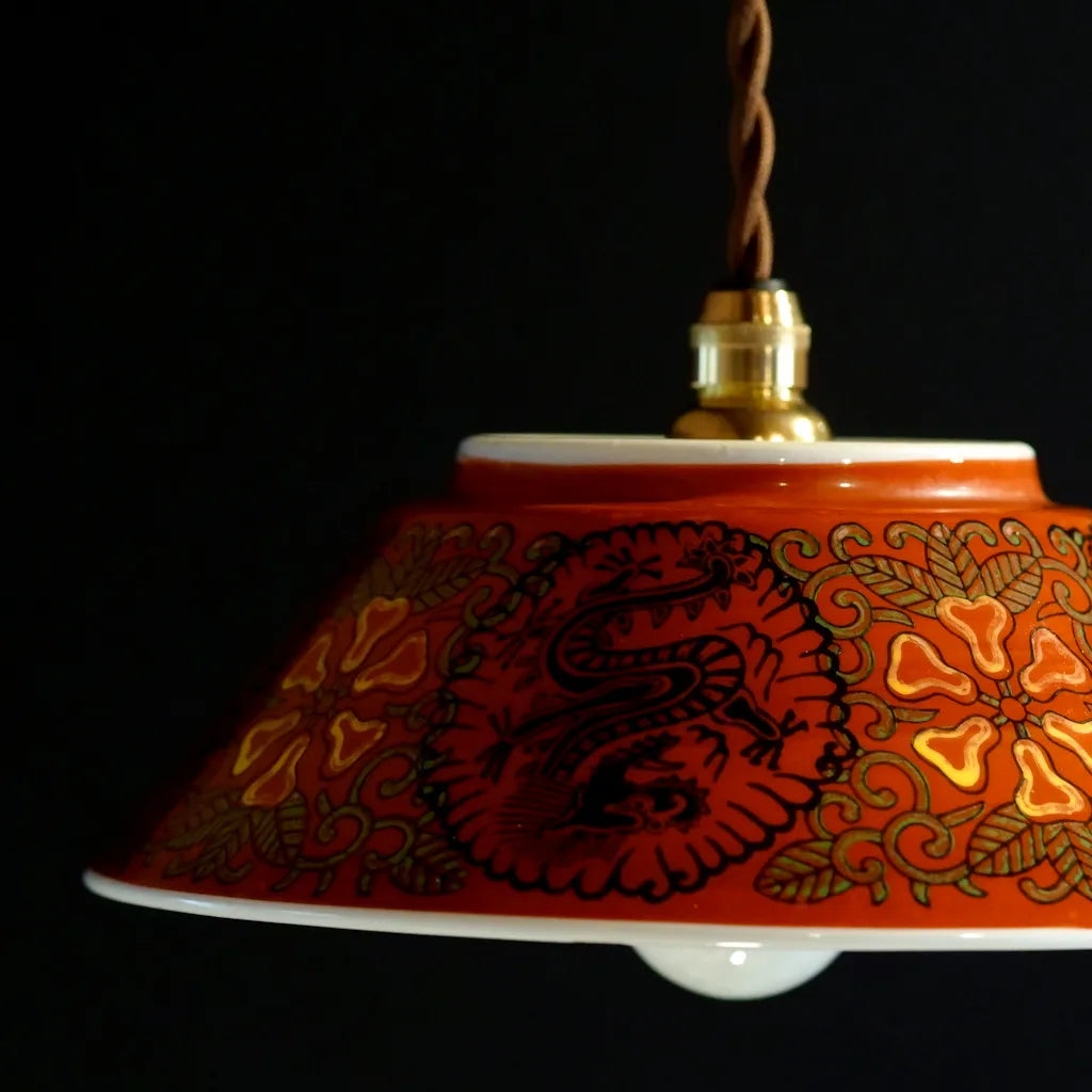 美濃焼｜丸忠陶器｜赤龍｜ペンダントライト