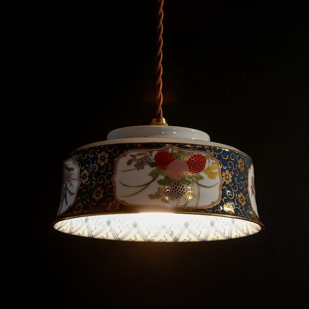 九谷焼｜幸山｜青粒｜ペンダントライト