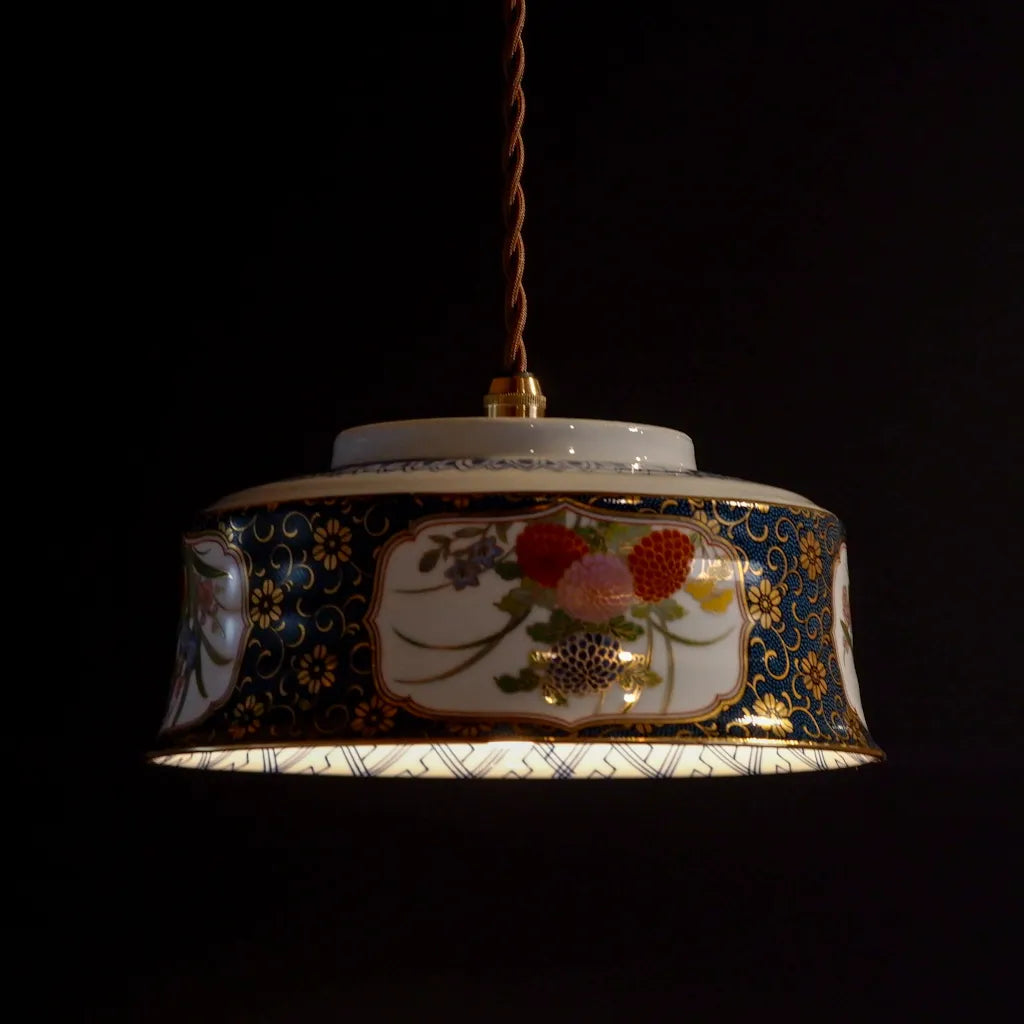 九谷焼｜幸山｜青粒｜ペンダントライト