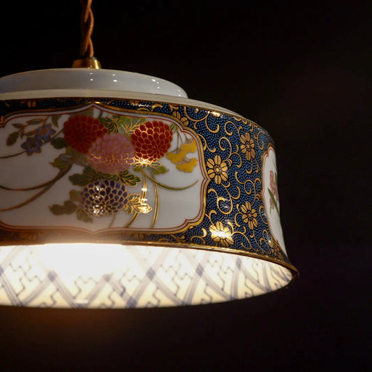 九谷焼｜幸山｜青粒｜ペンダントライト