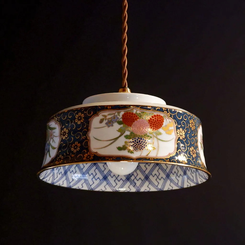 九谷焼｜幸山｜青粒｜ペンダントライト