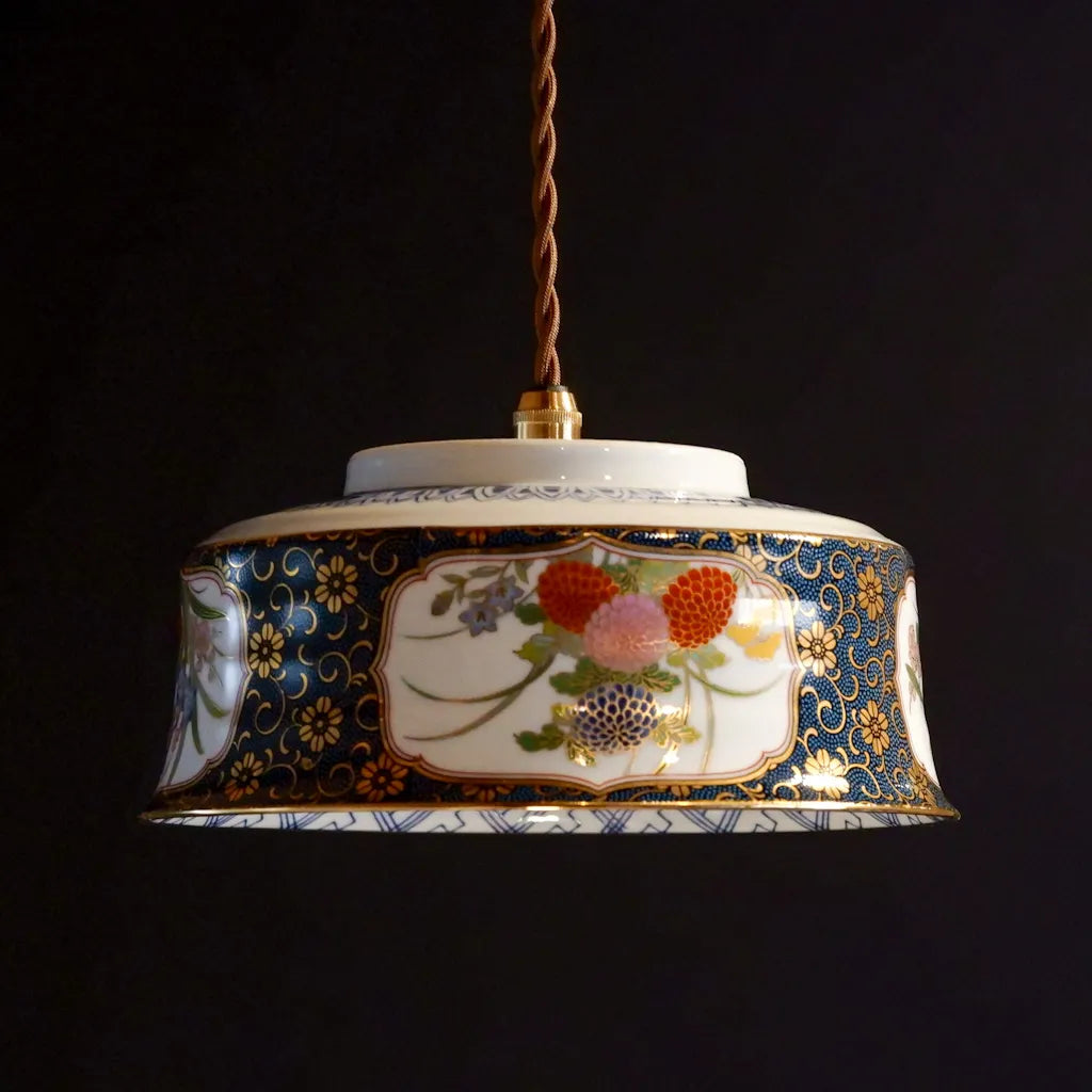 九谷焼｜幸山｜青粒｜ペンダントライト