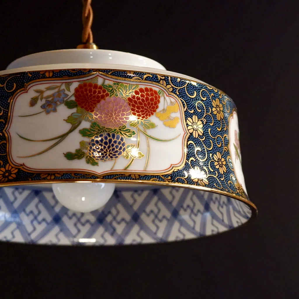 九谷焼｜幸山｜青粒｜ペンダントライト