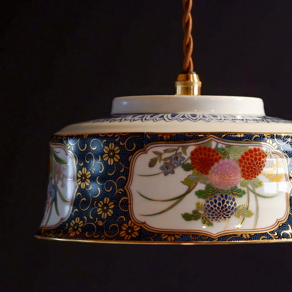 九谷焼｜幸山｜青粒｜ペンダントライト