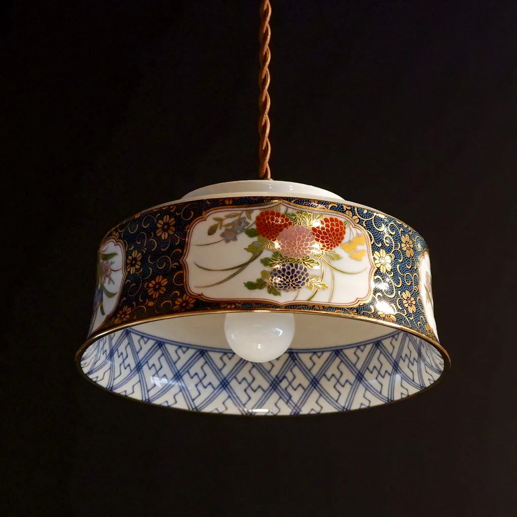 九谷焼｜幸山｜青粒｜ペンダントライト