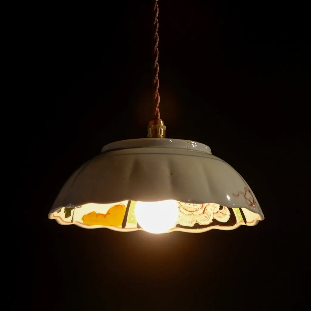 作地未詳｜時代物｜骨董皿｜ペンダントライト