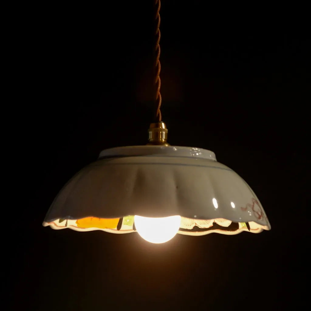 作地未詳｜時代物｜骨董皿｜ペンダントライト