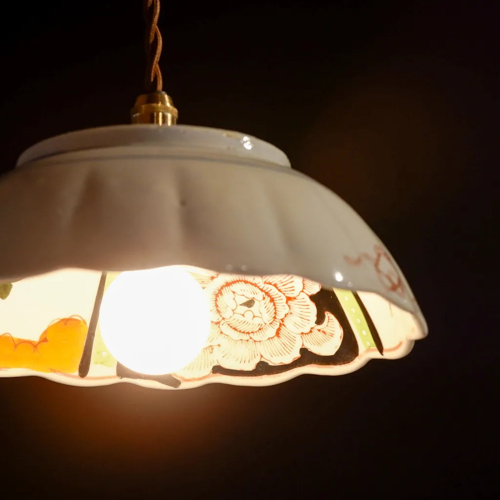 作地未詳｜時代物｜骨董皿｜ペンダントライト