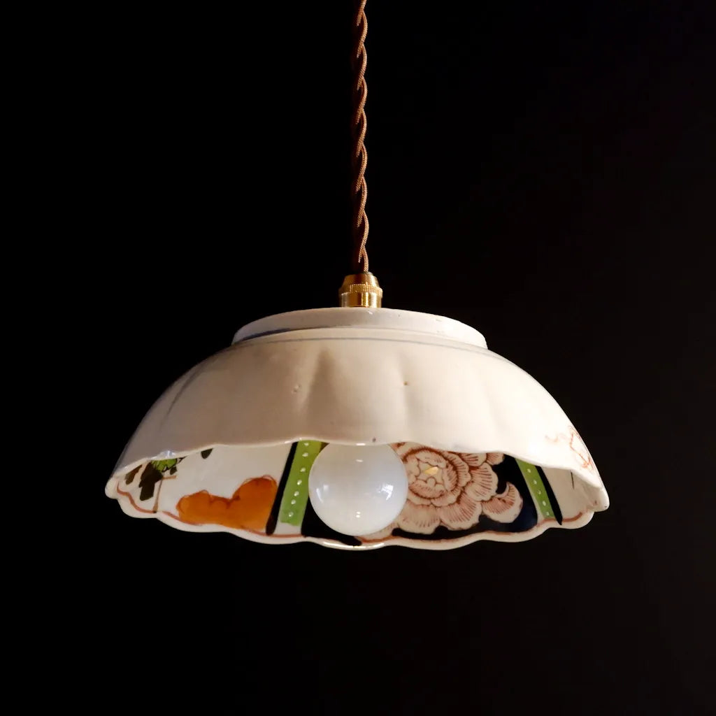 作地未詳｜時代物｜骨董皿｜ペンダントライト