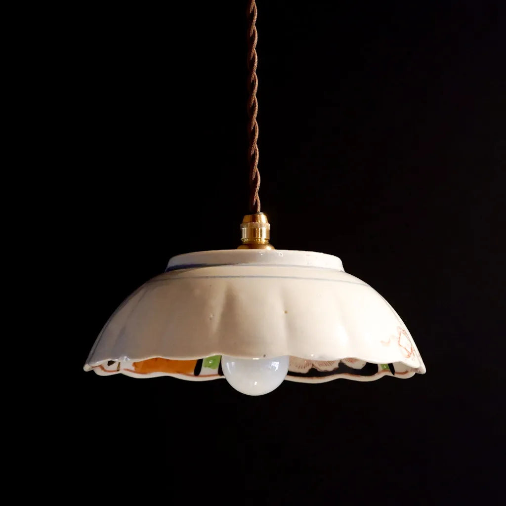 作地未詳｜時代物｜骨董皿｜ペンダントライト