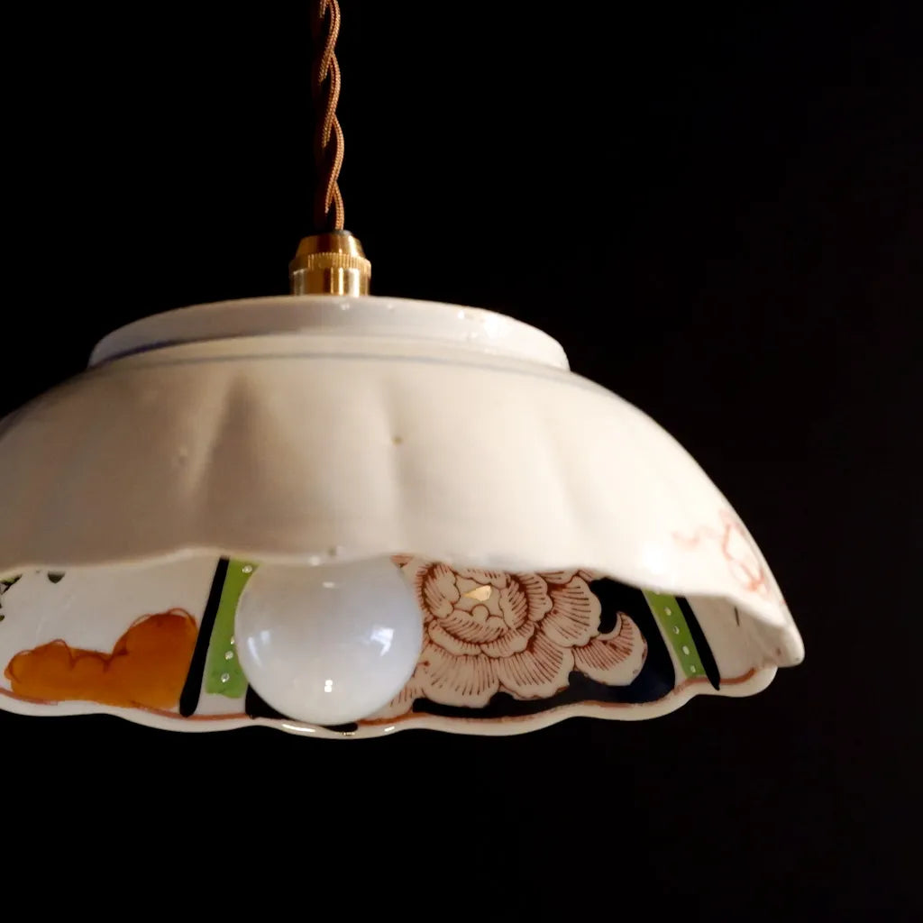 作地未詳｜時代物｜骨董皿｜ペンダントライト