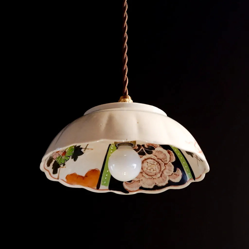 作地未詳｜時代物｜骨董皿｜ペンダントライト