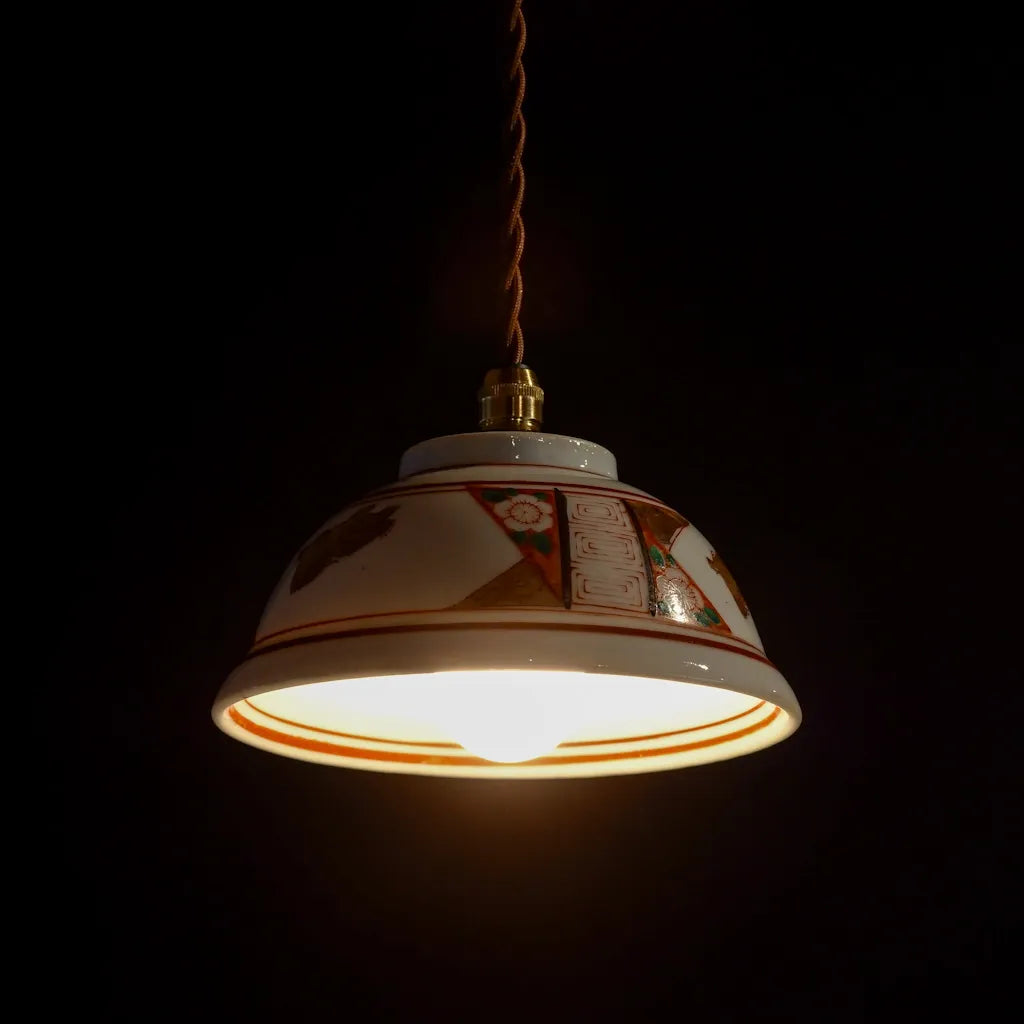 伊万里焼｜金彩赤絵｜骨董｜ペンダントライト