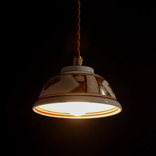 伊万里焼｜金彩赤絵｜骨董｜ペンダントライト