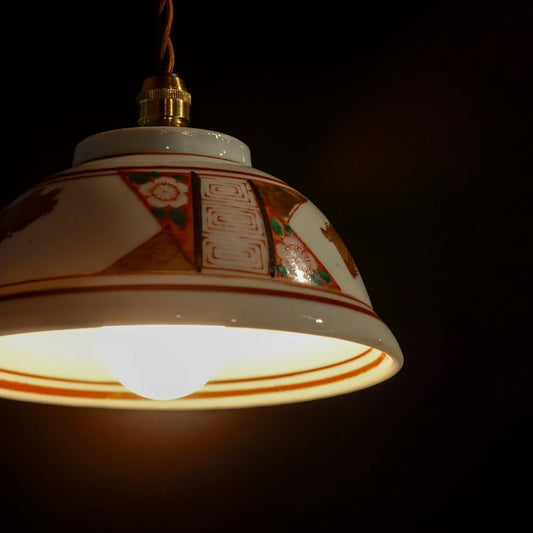 伊万里焼｜金彩赤絵｜骨董｜ペンダントライト