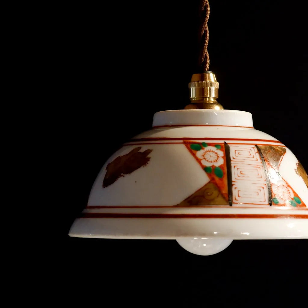 伊万里焼｜金彩赤絵｜骨董｜ペンダントライト
