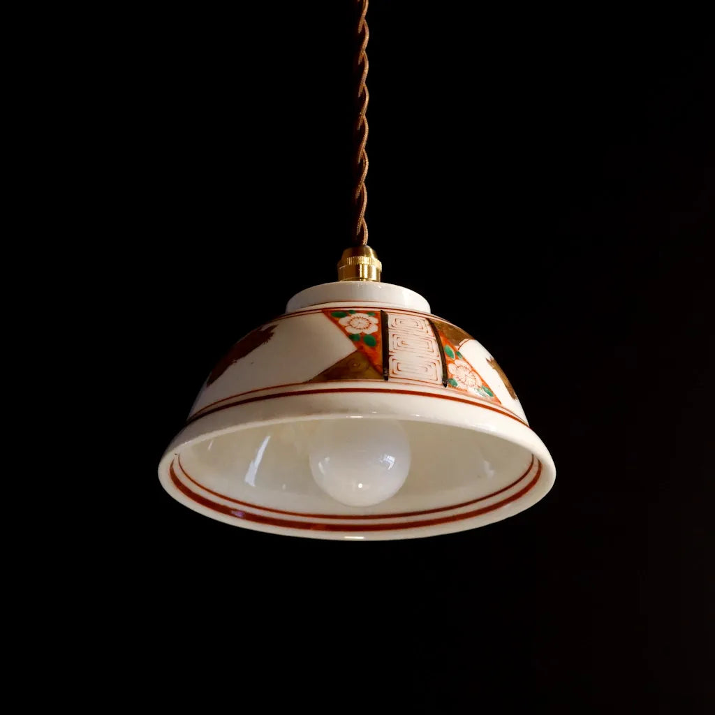 伊万里焼｜金彩赤絵｜骨董｜ペンダントライト