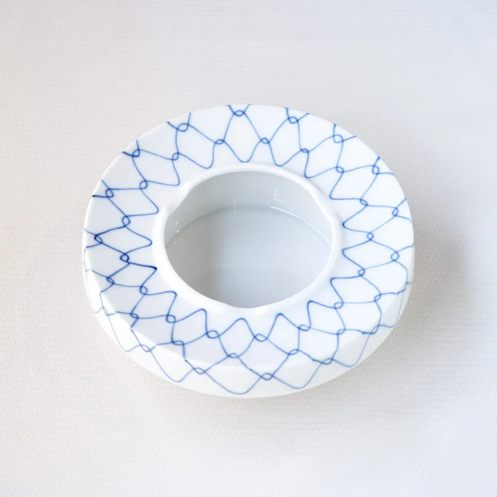 Mino ware(?) | Mesh pattern | White porcelain | Indigo | Blue and white porcelain | Pendant light