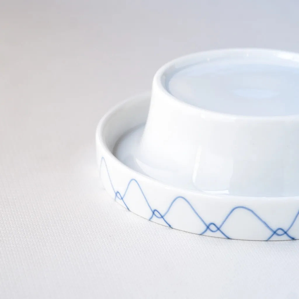 Mino ware(?) | Mesh pattern | White porcelain | Indigo | Blue and white porcelain | Pendant light