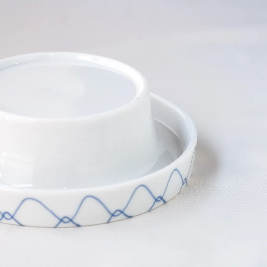 Mino ware(?) | Mesh pattern | White porcelain | Indigo | Blue and white porcelain | Pendant light
