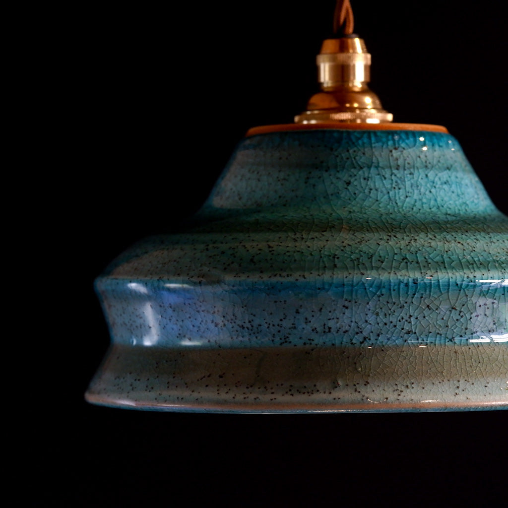 常滑焼｜都｜トルコ青釉｜ペンダントライト