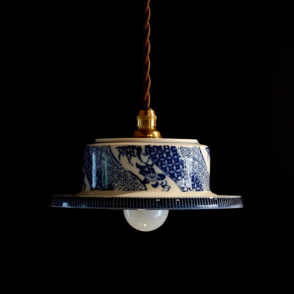 作地未詳｜祥瑞｜青・白｜ペンダントライト