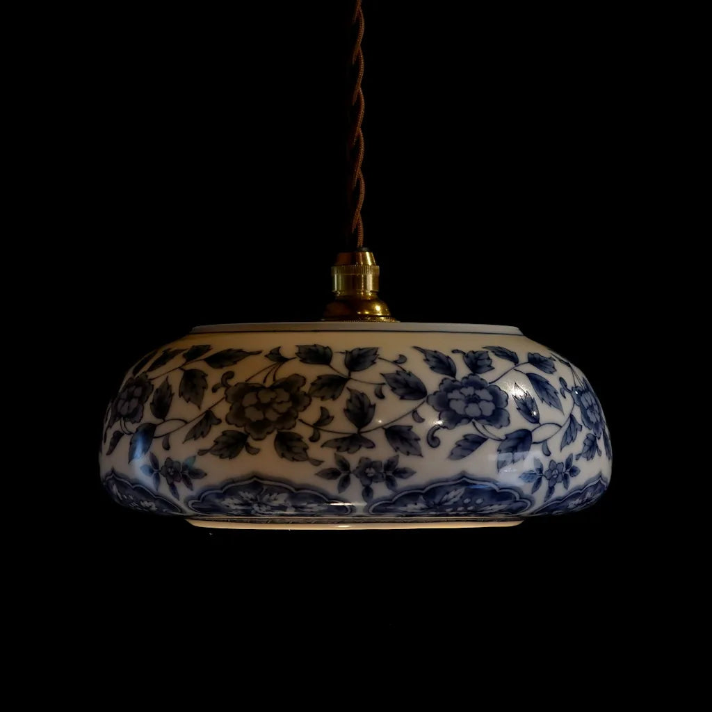 美濃焼｜庫山｜花・唐草｜ペンダントライト