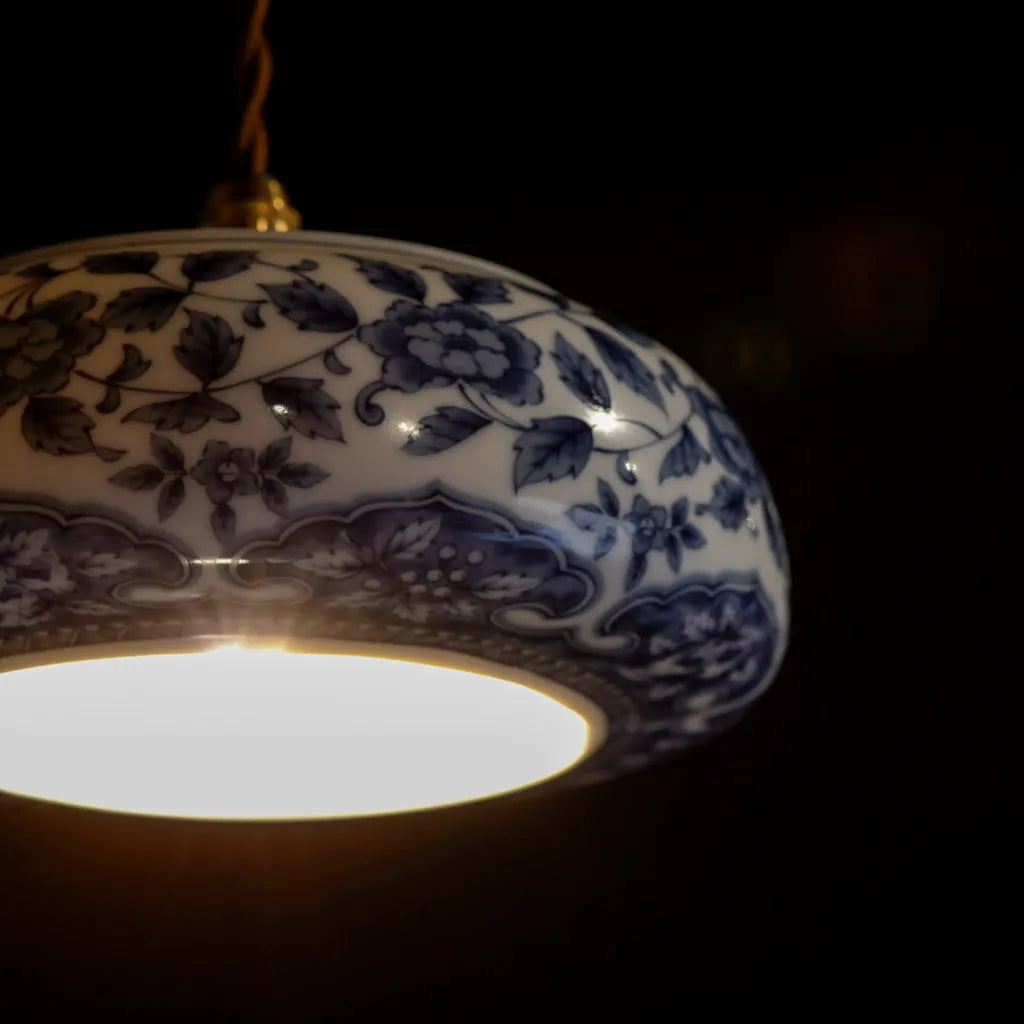 美濃焼｜庫山｜花・唐草｜ペンダントライト