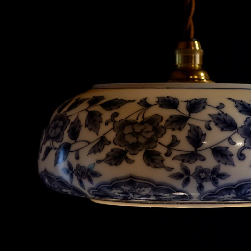 美濃焼｜庫山｜花・唐草｜ペンダントライト