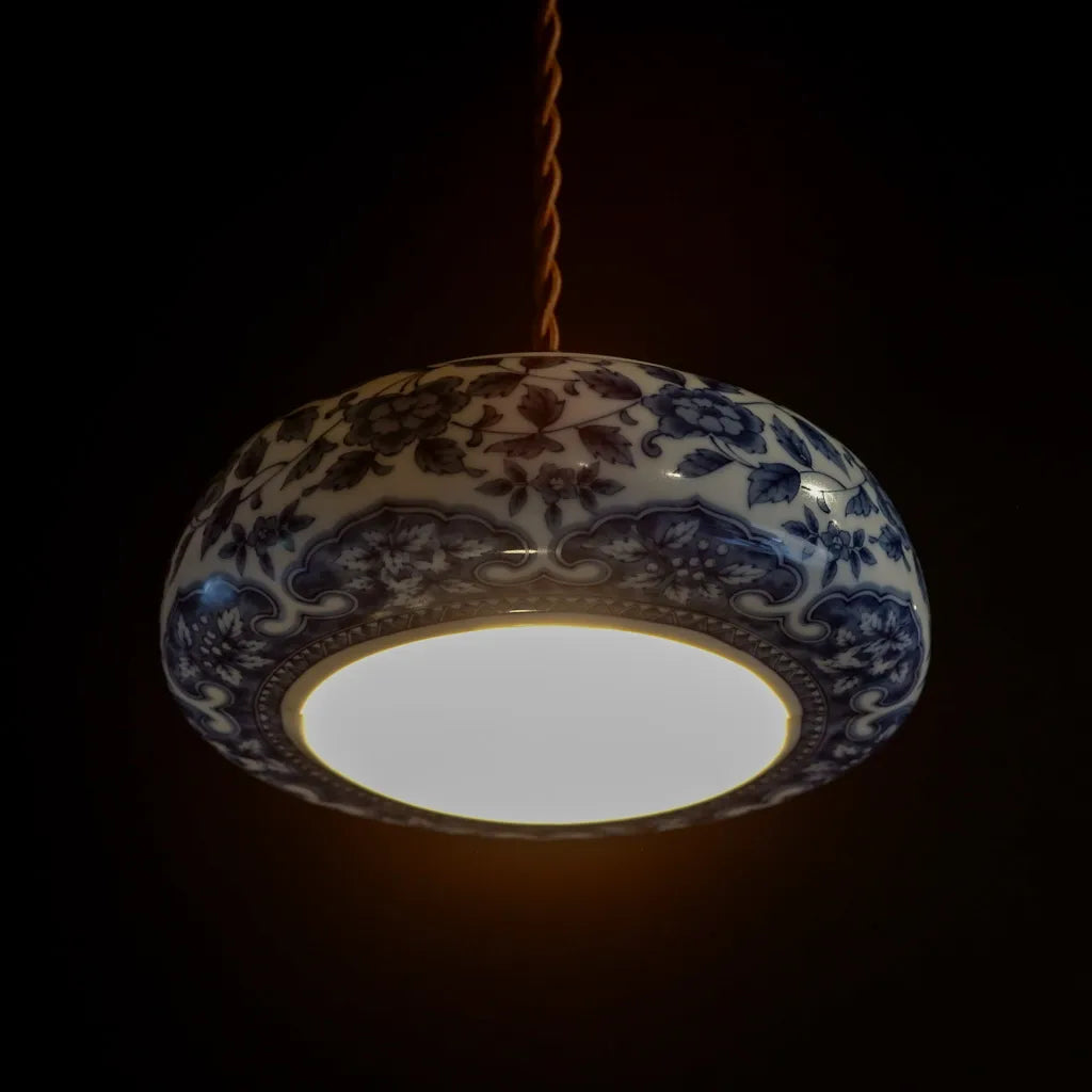 美濃焼｜庫山｜花・唐草｜ペンダントライト