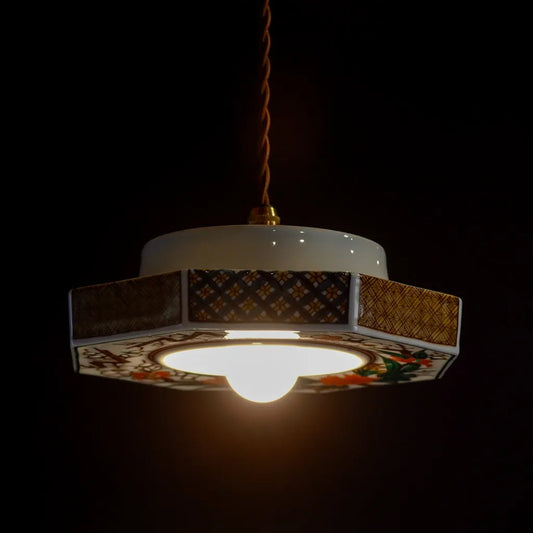 九谷焼｜角福｜七宝紋｜ペンダントライト