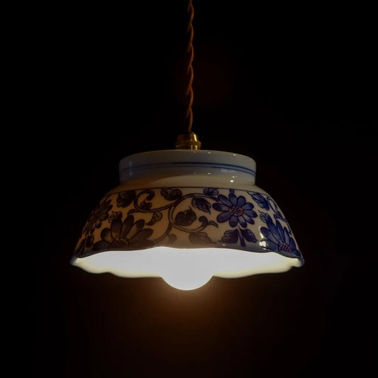 作地未詳｜丸光｜花・唐草｜ペンダントライト