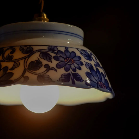 作地未詳｜丸光｜花・唐草｜ペンダントライト