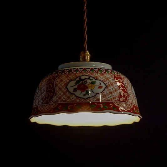 有田焼｜龍峰｜赤絵｜ペンダントライト