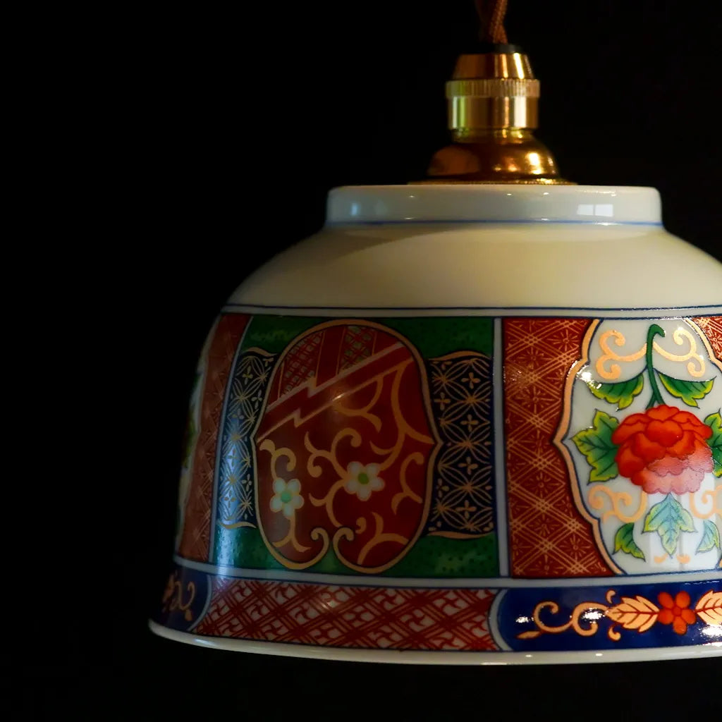 有田焼｜醍醐｜染錦｜菊牡丹｜ペンダントライト