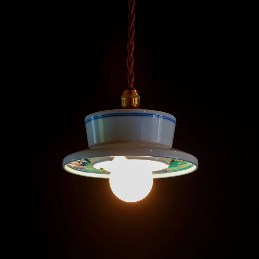 Arita ware | Golden green landscape | Pendant light