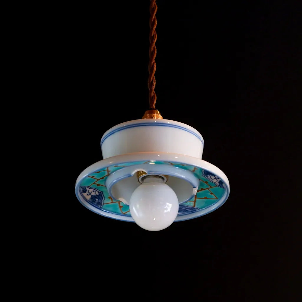 Arita ware | Golden green landscape | Pendant light